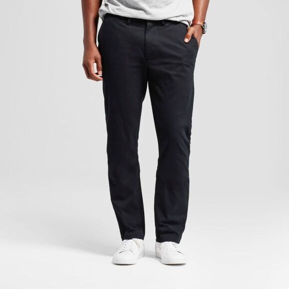 Goodfellow & Co -  Men's Mid Rise Relaxed Leg Athleti Black - Picture 1 of 3